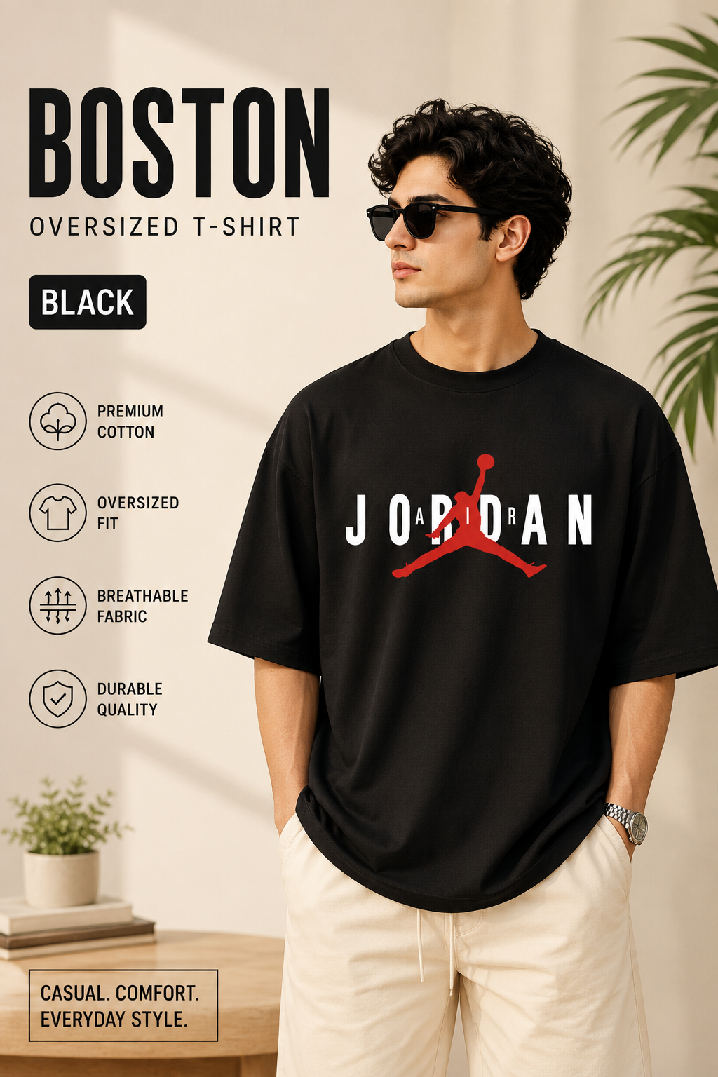 T-Shirt for Men, Sky Blue Casual Cotton Graphic Tee, Relaxed Fit Short Sleeve Shirt, Breathable Lightweight Top for Everyday Wear, Streetwear Summer Clothing